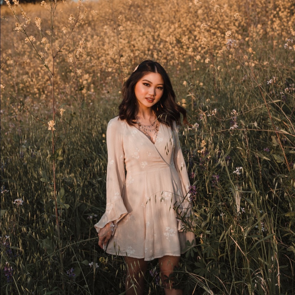 Free People bell sleeve dress